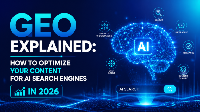 geo explaned ai search optimization 2026